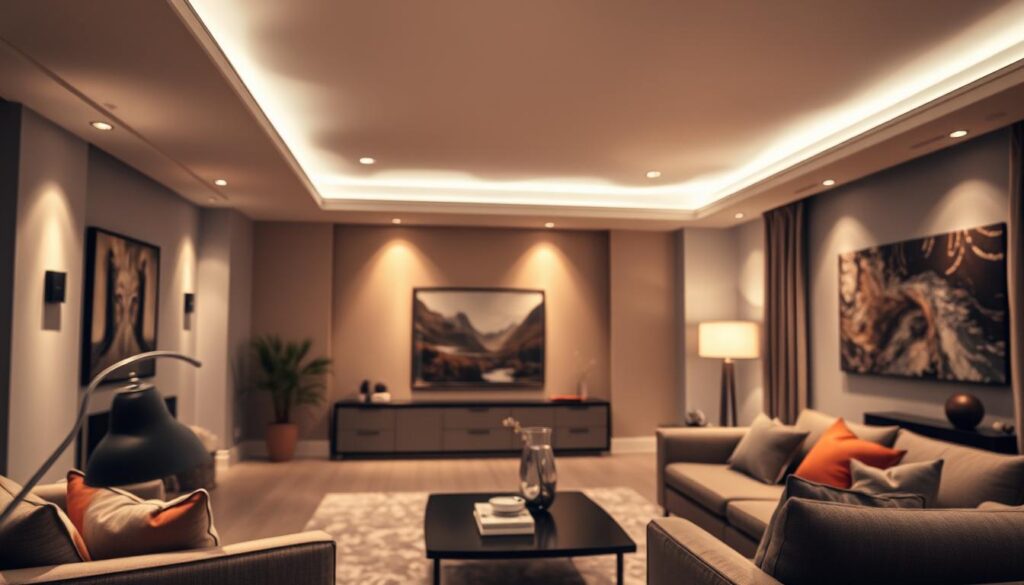 Moderne Akzentbeleuchtung Wohnzimmer