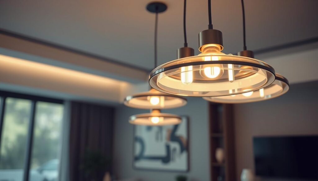 Moderne Hängelampen mit Smart Home Technologie